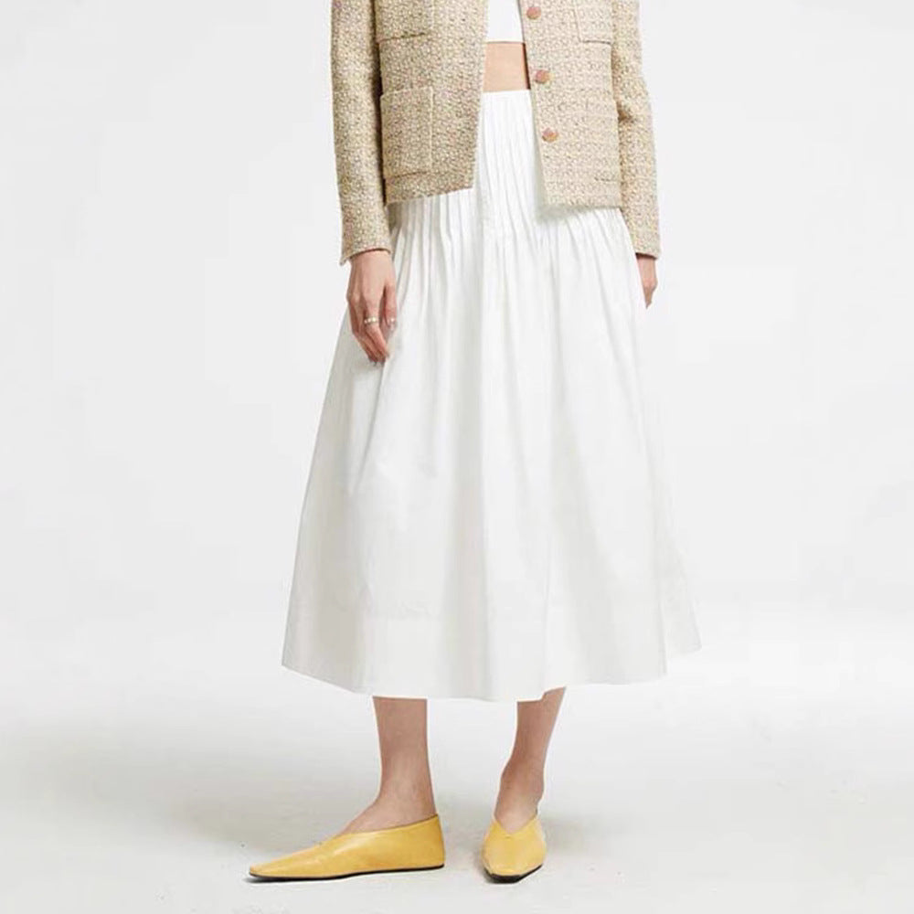 Damer elegant midi-nederdel med plisserede detaljer Stilla