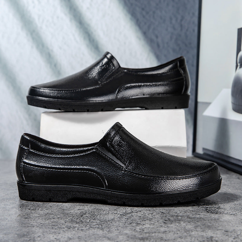 Herre elegante og komfortable slippers i læder med skridsikker sål Stilla