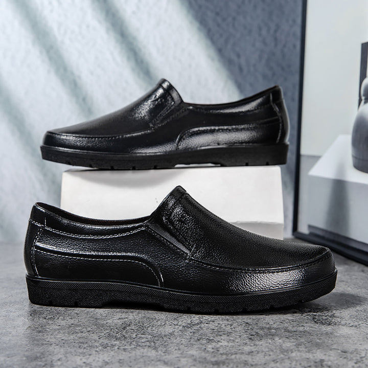 Herre elegante og komfortable slippers i læder med skridsikker sål Stilla