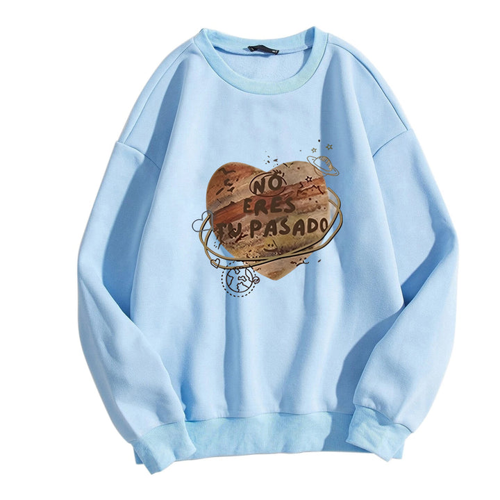 Kvinder casual sweatshirt med kreativ hjertedesign Skovae
