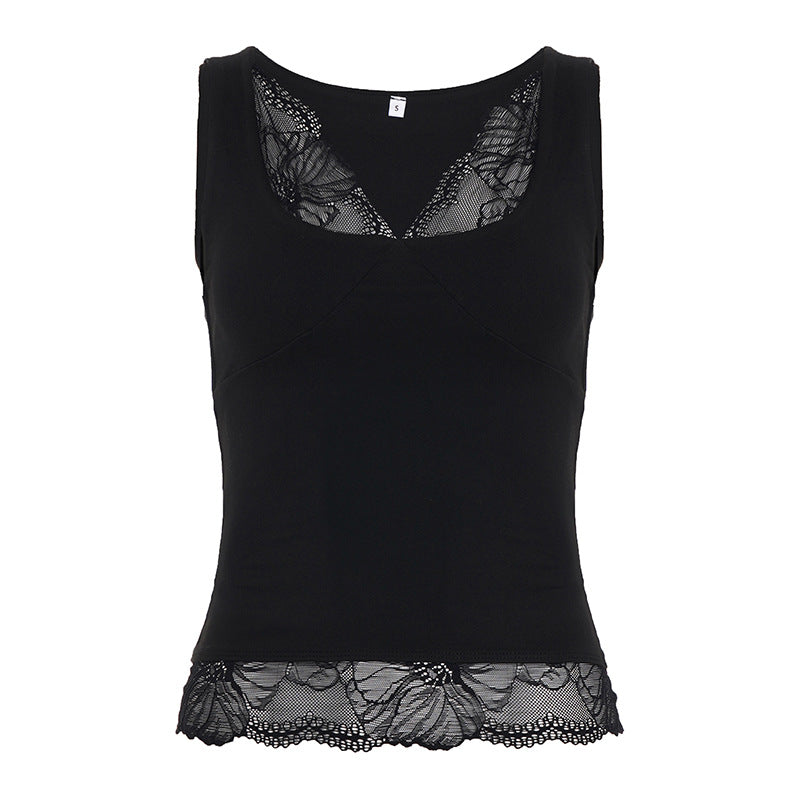 Dame blonde top med elegant snit