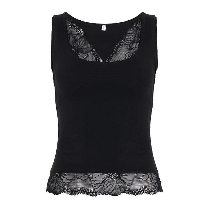 Dame blonde top med elegant snit
