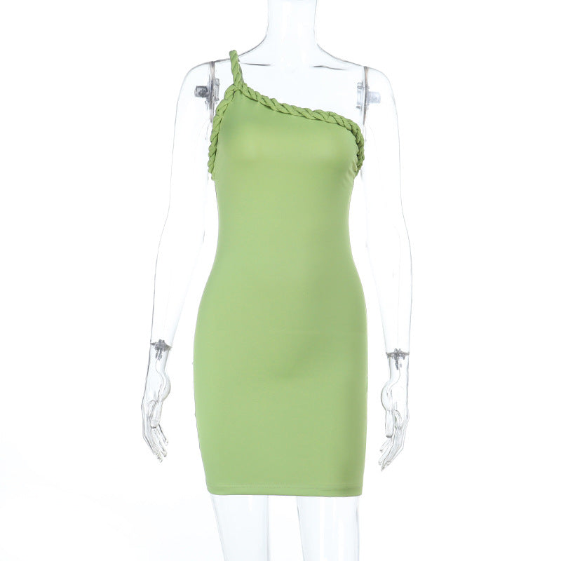 Dame Bodycon kjole med legende off-shoulder design Skovae