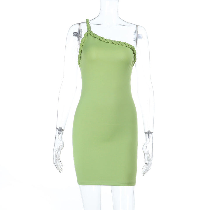 Dame Bodycon kjole med legende off-shoulder design Skovae