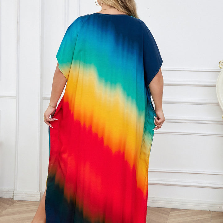 Dame Maxikjole med kreativ farvegradient og hjerteformet design Stilla