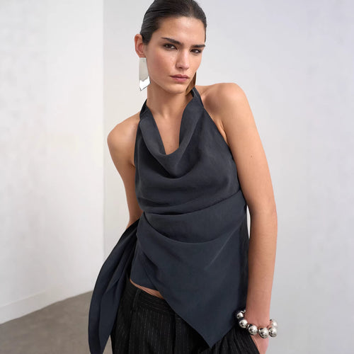 Dame Elegant Wickletop med asymmetrisk kant Skovae