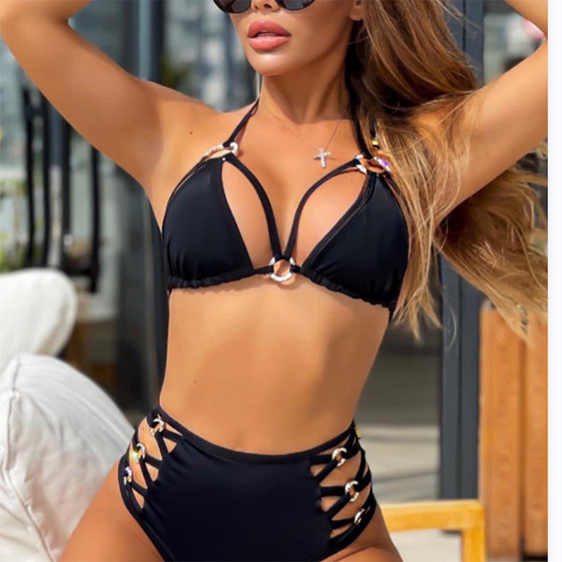 Dame To-delt Bikiniset med justerbare stropper og stilige spænder Stilla