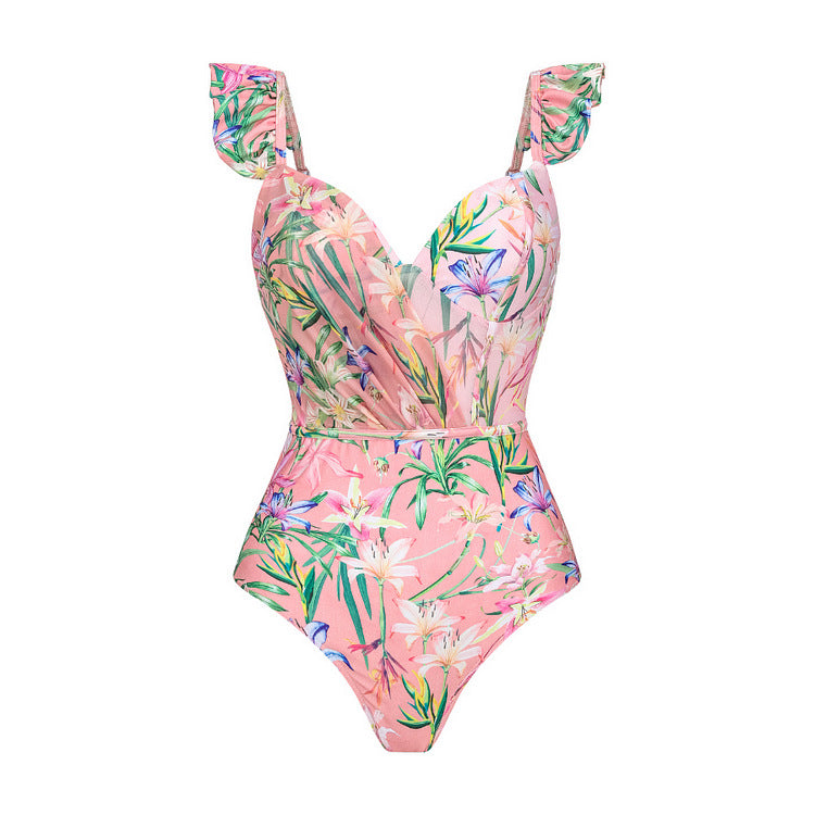 Dame bikinitop med elegante, lange gennemsigtige ærmer Skovae