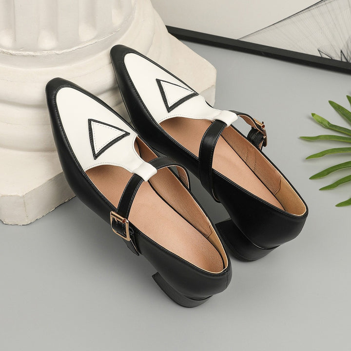 Dame Elegant og moderigtige Slingback Ballerinas med geometrisk design Stilla