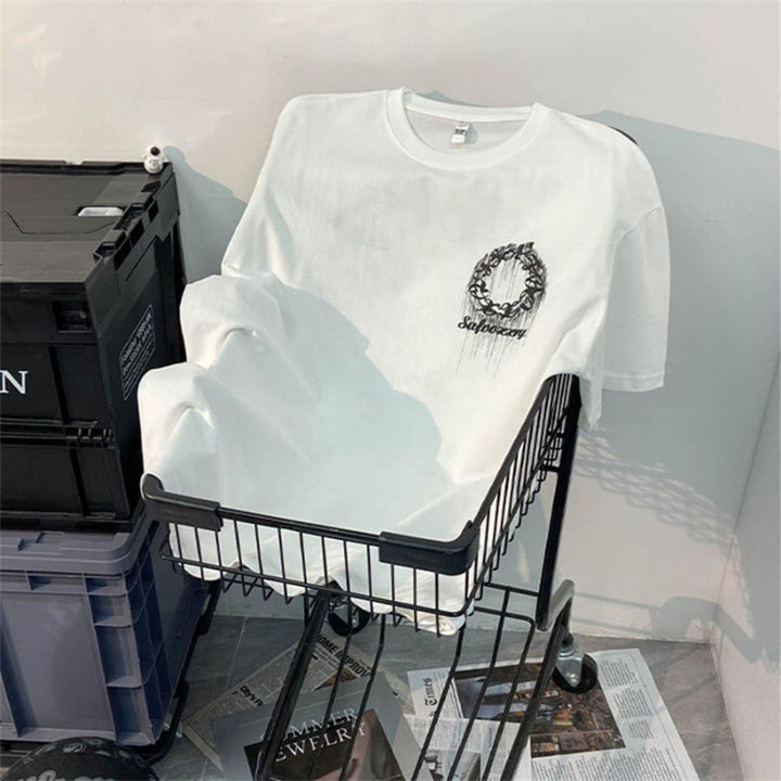 Dame T-shirt med kreativt skrift og urban design Stilla