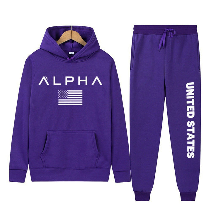 Kvinders hoodie og joggingbukser sæt med kreativt frontprint og sporty snit Skovae