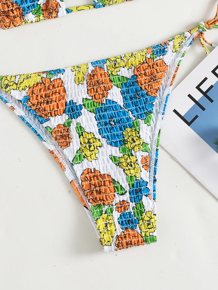 Dame trekant-bikini med legende rynke-design Skovae