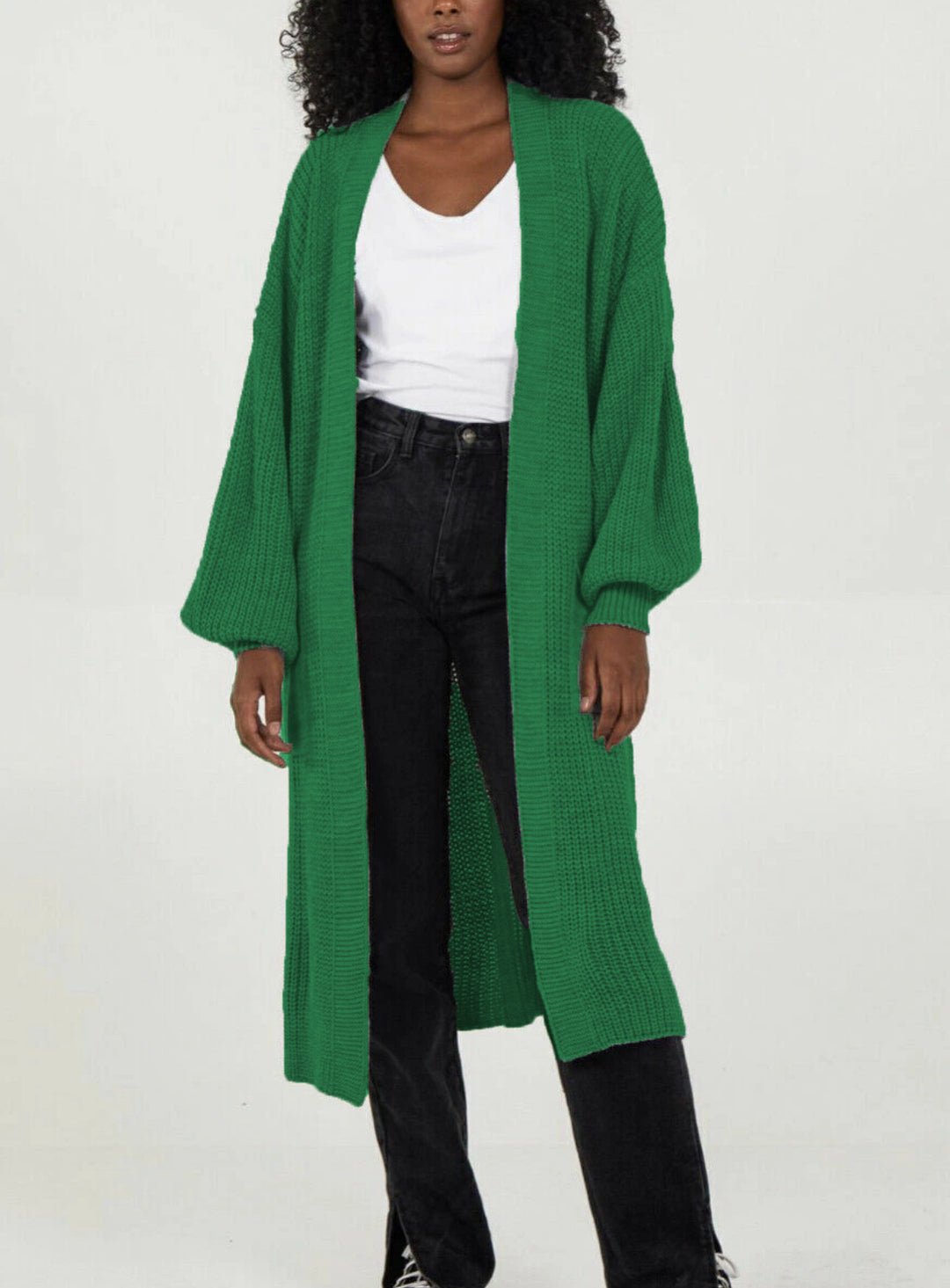 Kvinders strikket frakke i afslappet oversized design Stilla