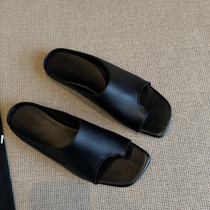 Dame Minimalistiske Åbne Tå Slide Mules med Komfort Indersål Stilla