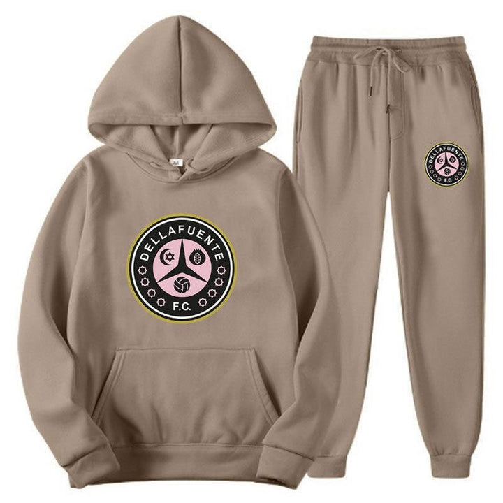 Kvinders sweatshirt og joggingbukser sæt med sporty klubmotiv Skovae