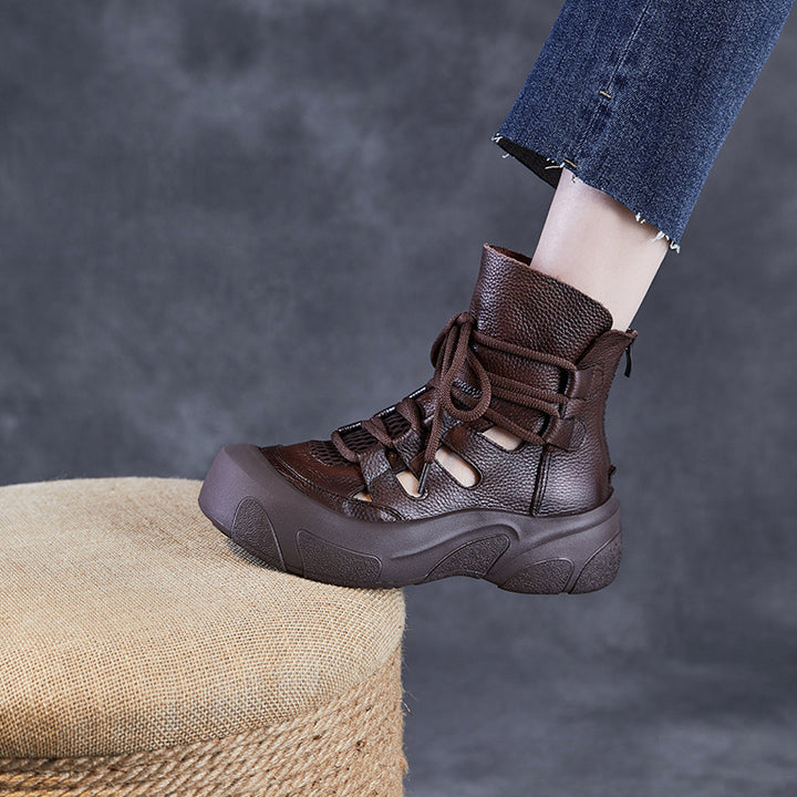 Femme High-Top Fashion Sneakers med Mesh-indlæg Stilla