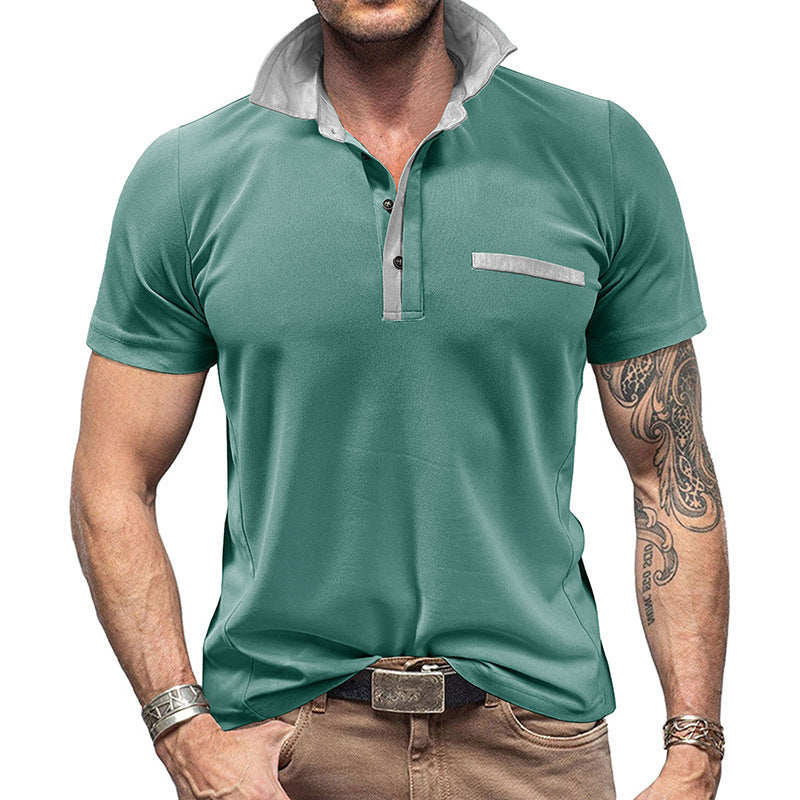 Herrer polo-shirt med moderne krave og alsidige detaljer Stilla