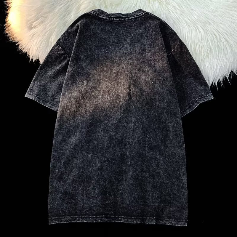 Dame Oversized T-shirt med floral grafisk tryk og afslappet snit Stilla