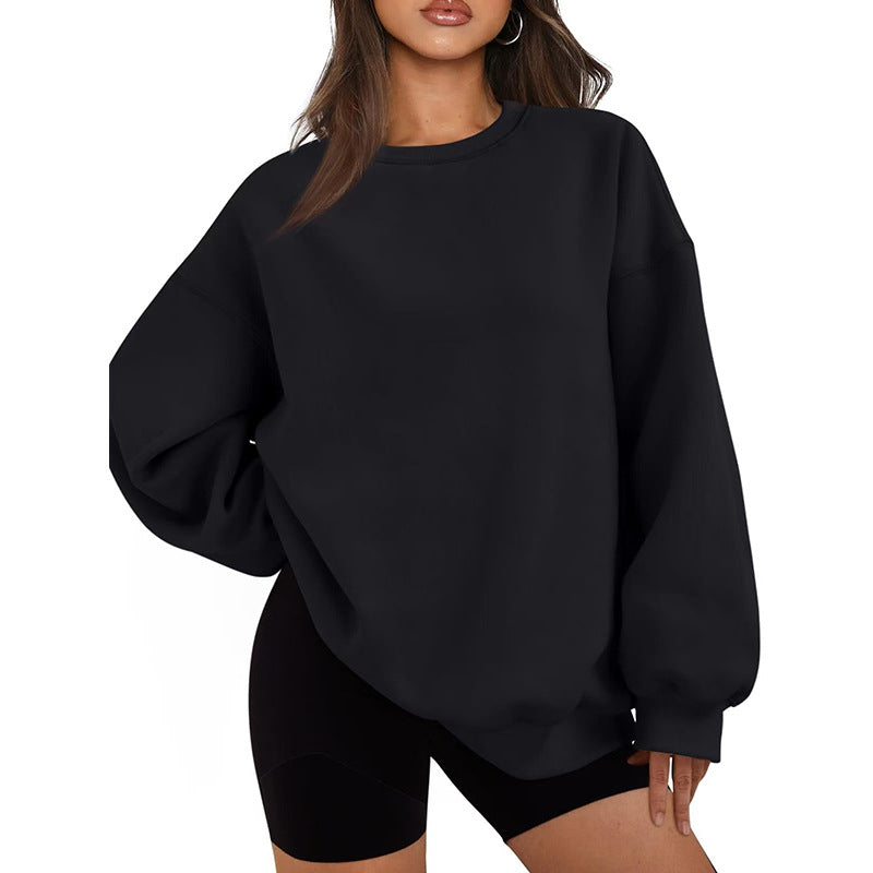 Damer Casual Oversized Sweater med Løs Pasform Skovae