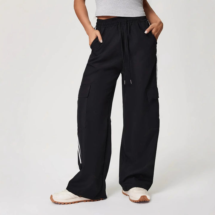 Kvinders cargobukser med sidelommer og elastisk talje Stilla