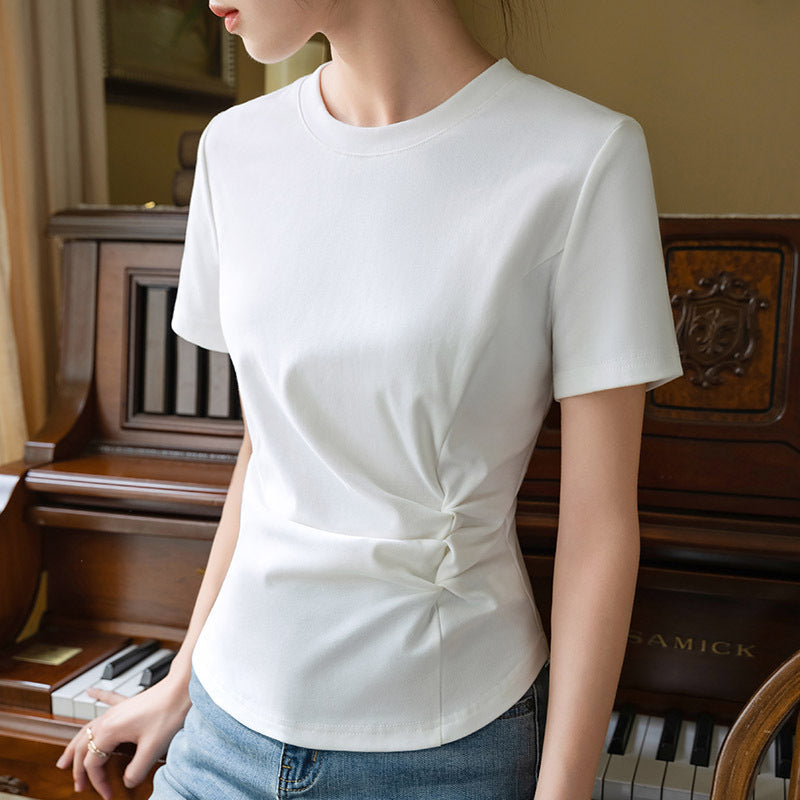 Dame Figurtilpasset T-shirt med sidelommet Stilla