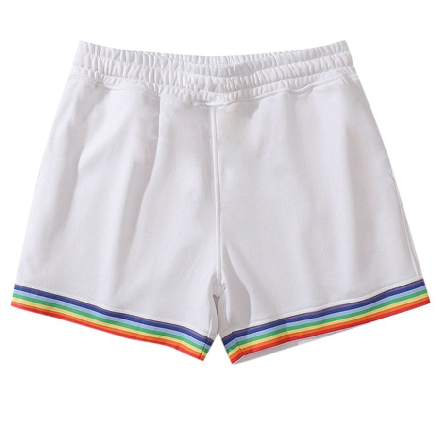 Damer Sporty Shorts med farverig stribedesign Stilla
