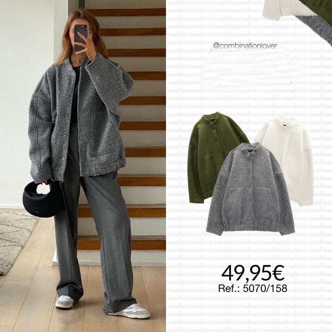 Dame Oversize overgangsjakke i materiale af høj kvalitet med moderne detaljer Stilla