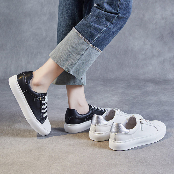Dame Stilfulde Plateau-Sneakers med smarte detaljer Stilla
