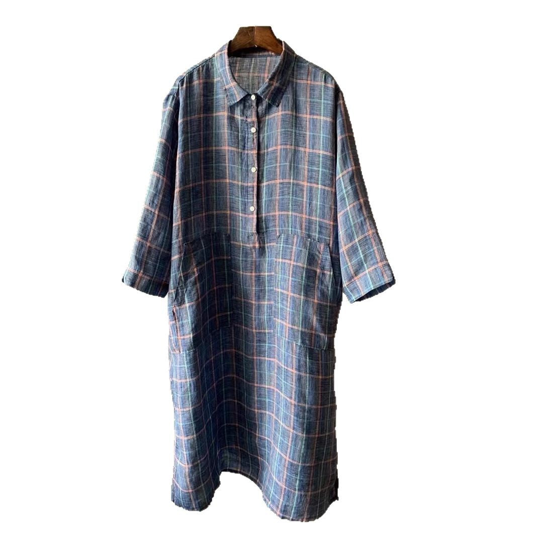 Damer Relaxed Fit Skjorte Kjole med Knap Detaljer Stilla