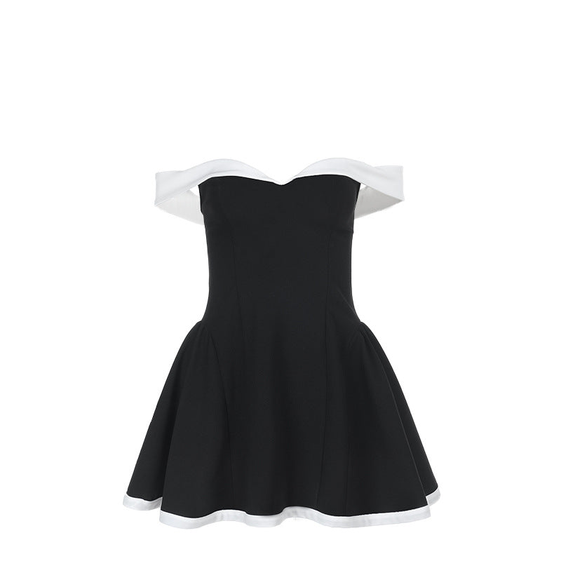 Dame Off-Shoulder Skater Kjole Stilla