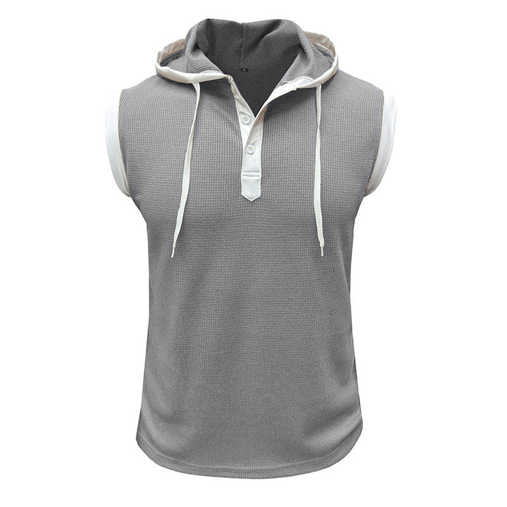 Herre Sporty Ærmeløst T-Shirt med Hætte Stilla