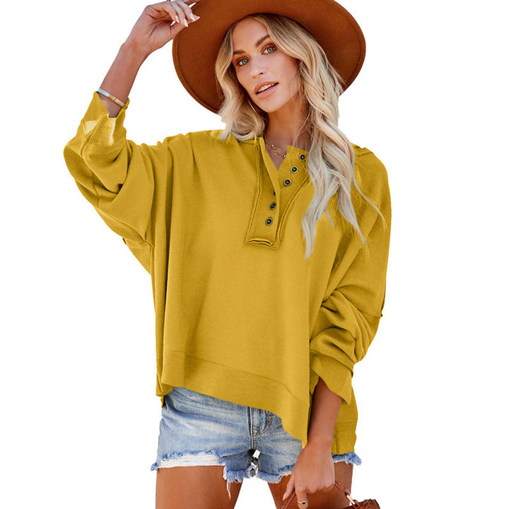 Dame Oversized Sweater med knaplukning og afslappet snit Stilla
