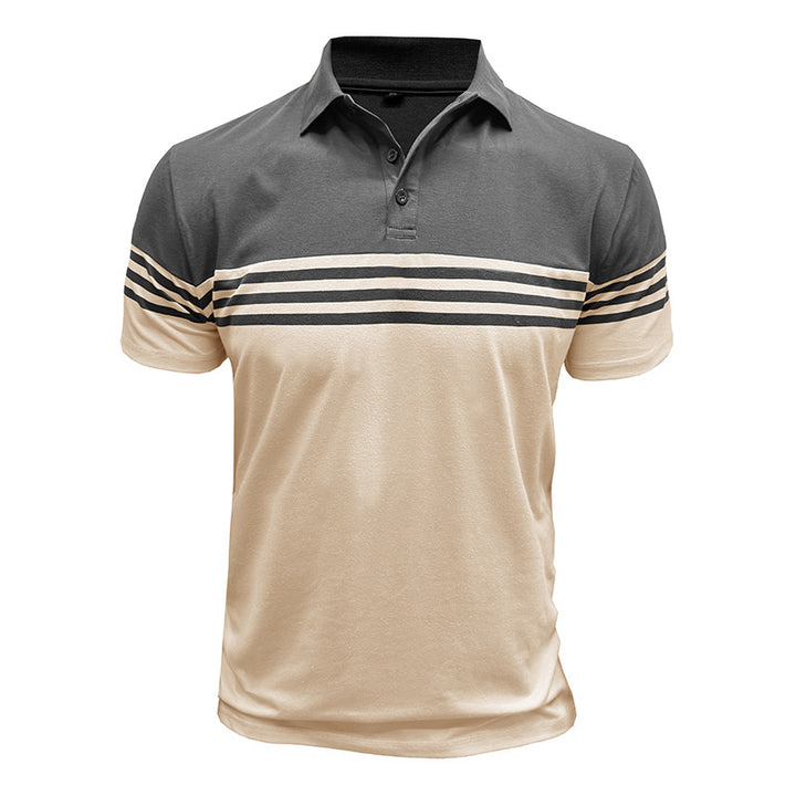 Herrer Poloshirt med moderne stribedetalje Stilla