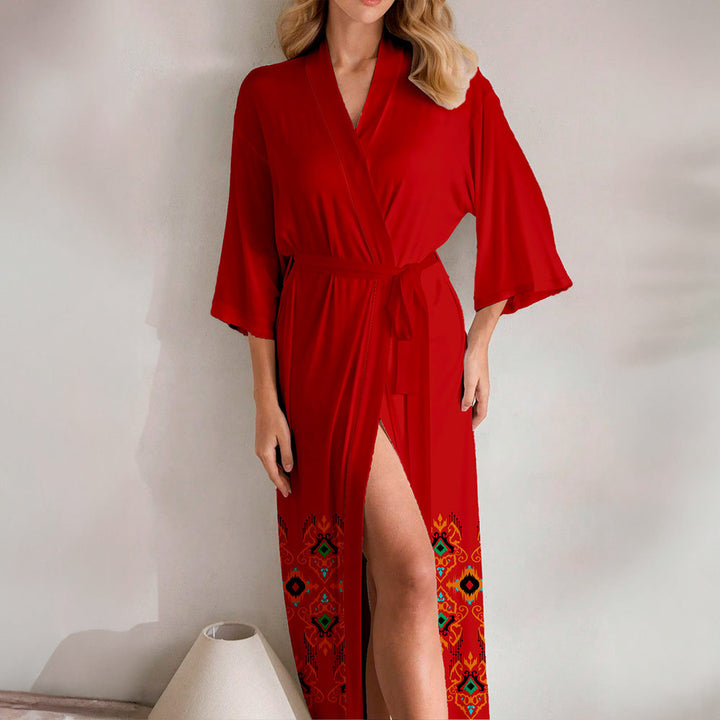 Dame Kimono-jakke med blomsterprint og flydende snit Stilla