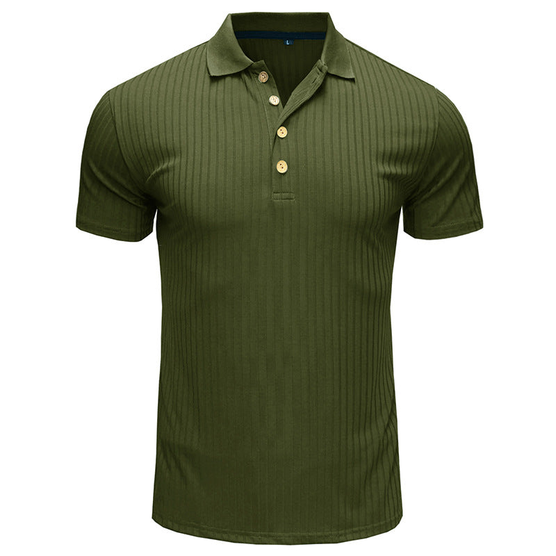 Herrer Polo-shirt med struktureret design og fashionable knapper Stilla