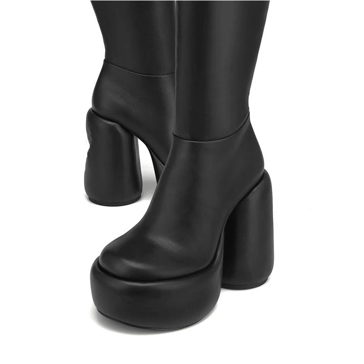 Femme Over-the-Knee Chunky Plattform Støvler Stilla
