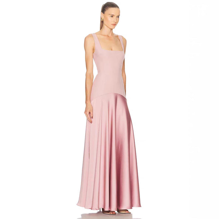 Dame elegant kjole med figurformende snit og elegant lynlås Skovae