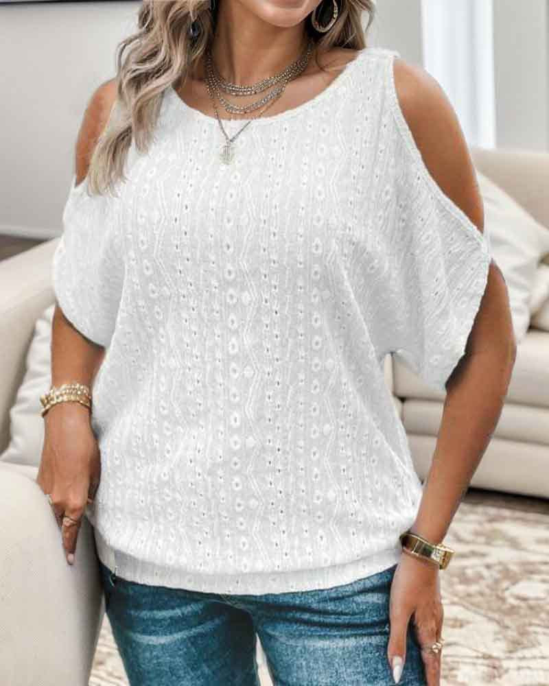 Dame Off-Shoulder Top med raffinerede ruffle detaljer Stilla