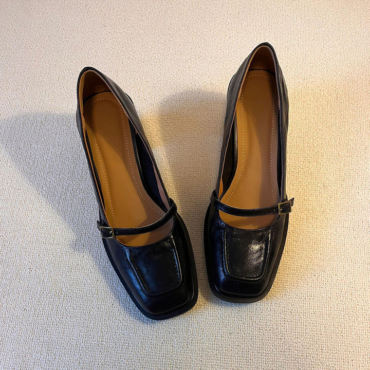 Kvinder Chunky Heel Mary Jane Pumps med justerbar rem Stilla