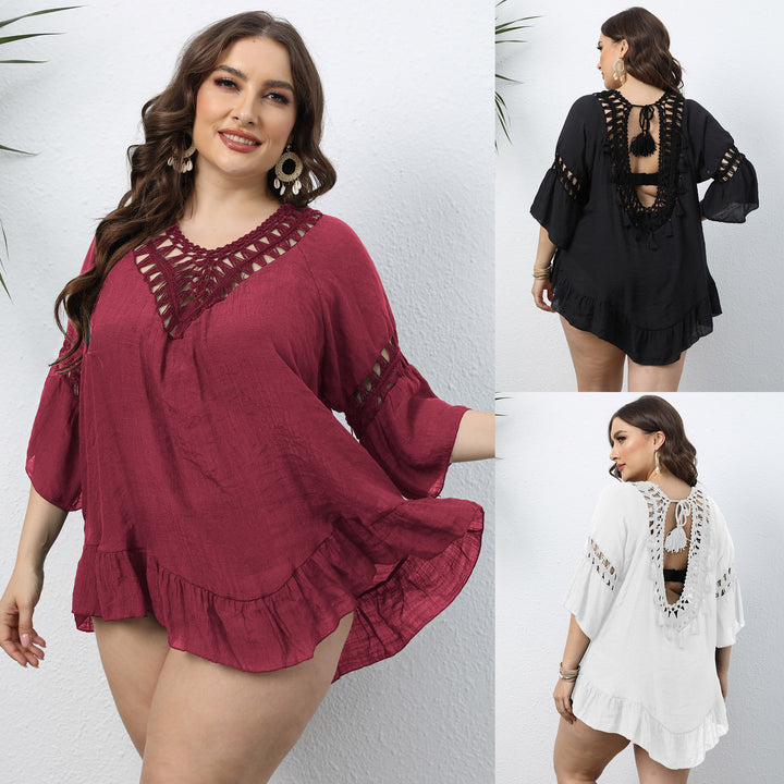 Damer Elegant Hækle-Cover-Up Tunika Stilla