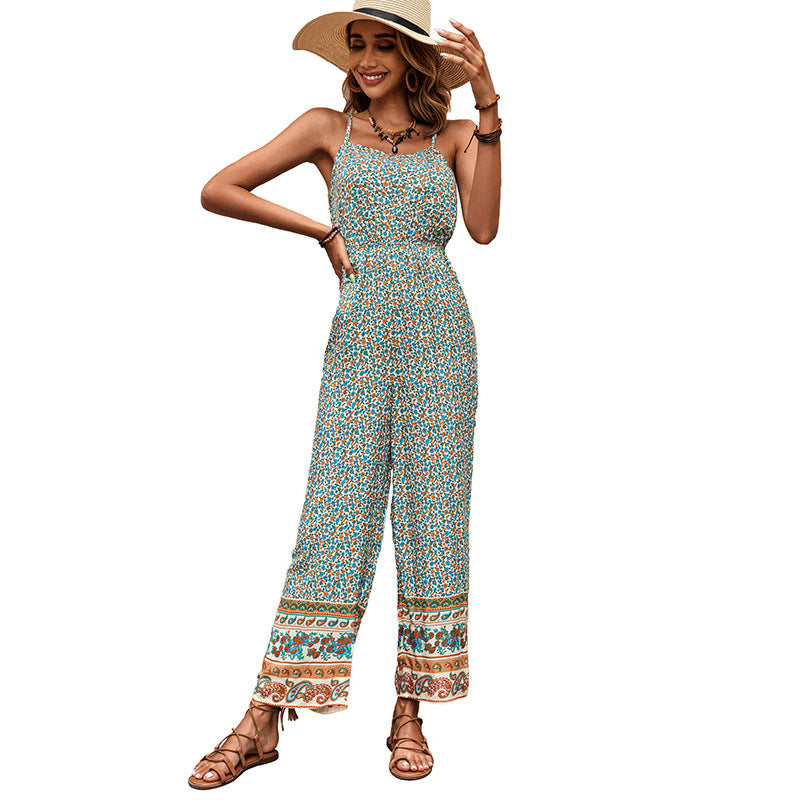 Dame Bohemian Blomsterprint Culotte Overall Stilla