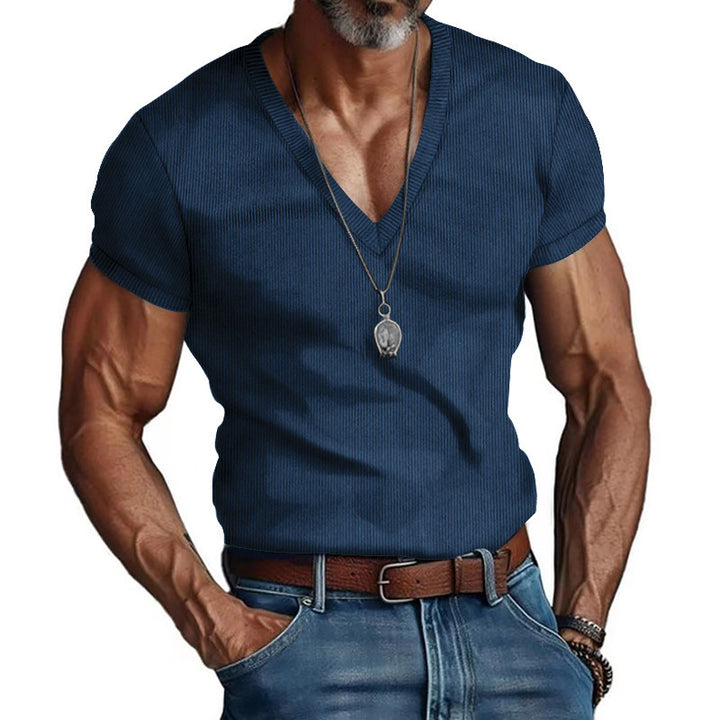 Herre Kortærmet V-Hals T-Shirt Stilla