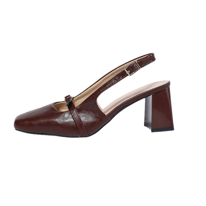Dame Slingback Pumps med firkantet tåform og elegant hælhøjde Stilla