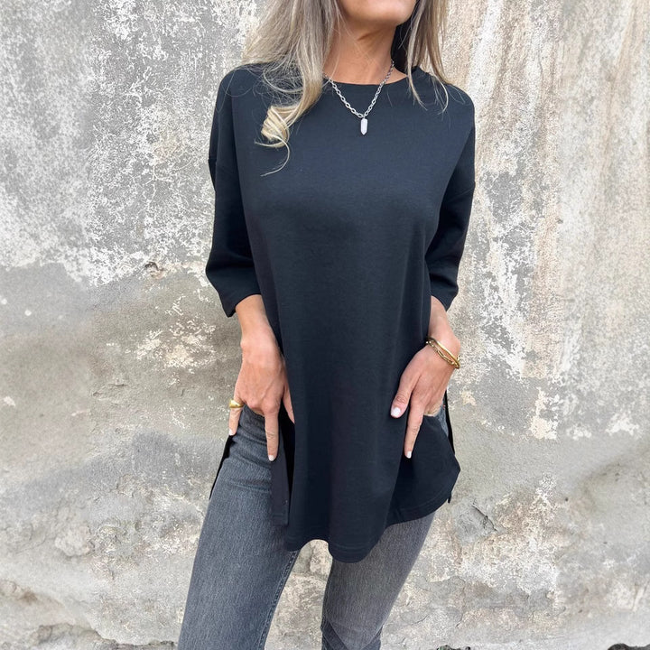 Dame Oversized T-shirt med dekorativ søm og løs pasform Stilla