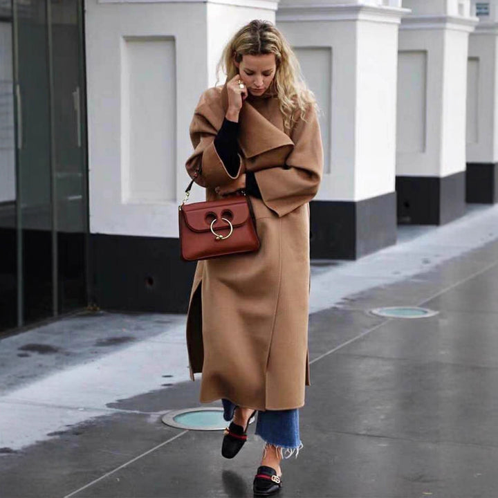 Kvindernes elegante oversized frakke med åben front Stilla