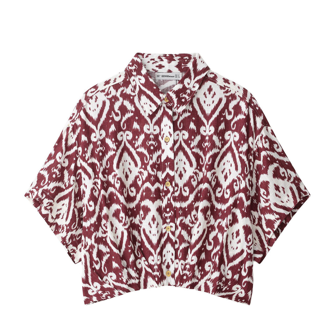 Femme Kortærmet Button-Up Skjorte Stilla