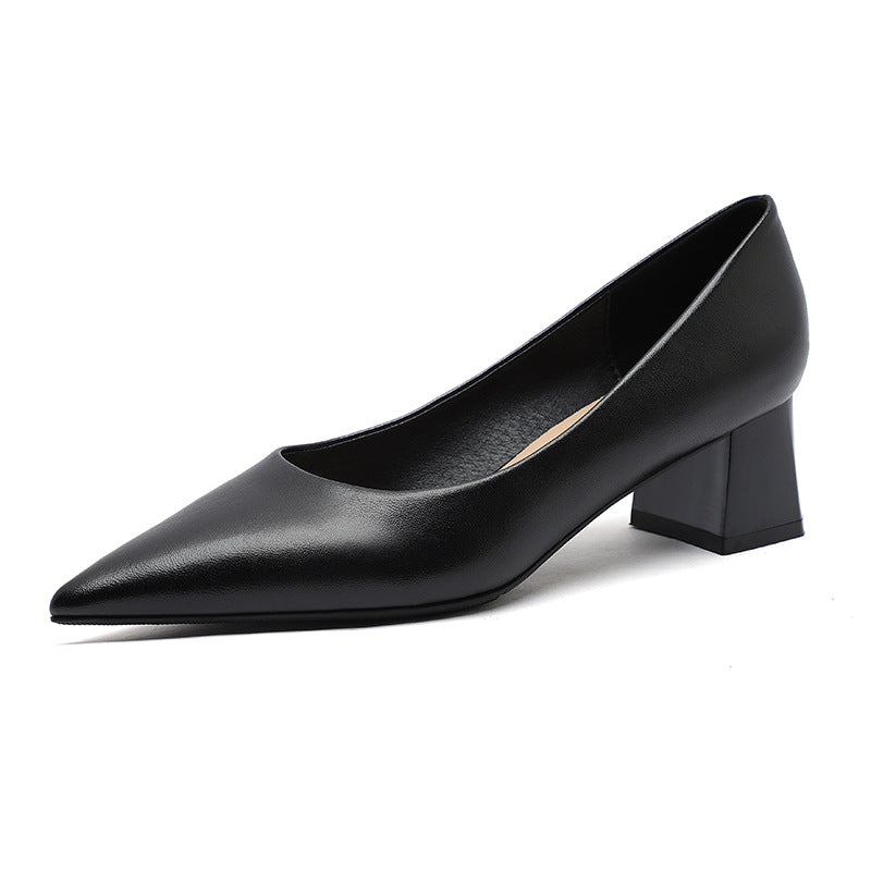Femme Elegant Chunky Heel Pumps Stilla