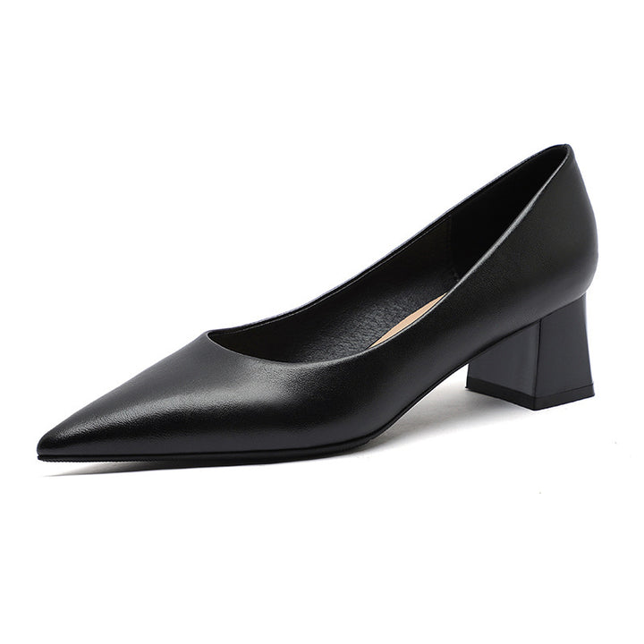 Femme Elegant Chunky Heel Pumps Stilla