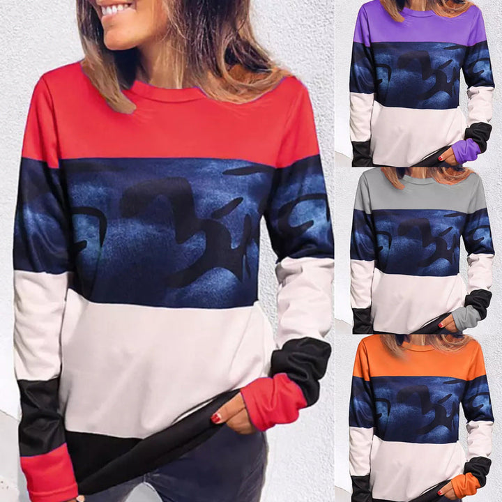 Stilla | Casual Print Rund Hals Langærmet Sweatshirt