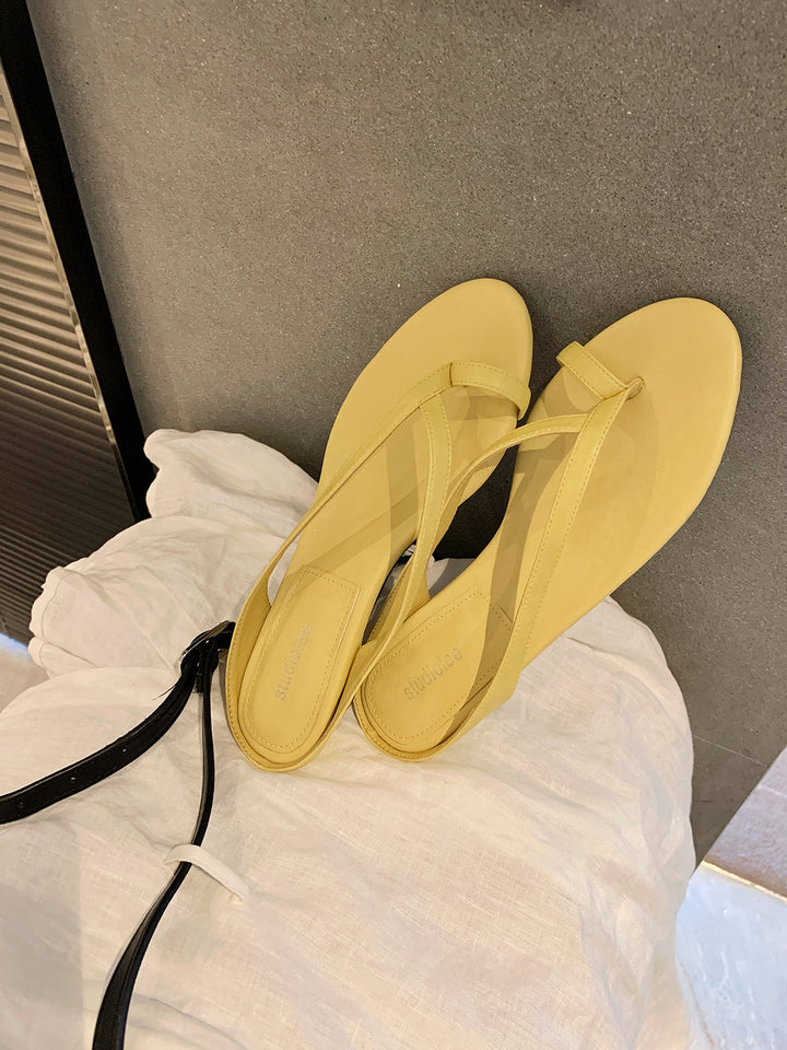 Dame Minimalistiske Open-Toe Slide Sandaler med Komfort Fodbed Stilla